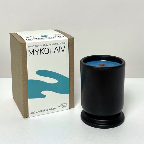 MYKOLAIV scented candle (wooden wick, craft box)
