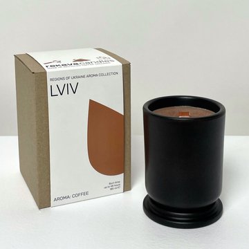 LVIV scented candle (wooden wick, craft box)