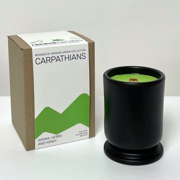 CARPATHIANS scented candle (wooden wick, craft box)