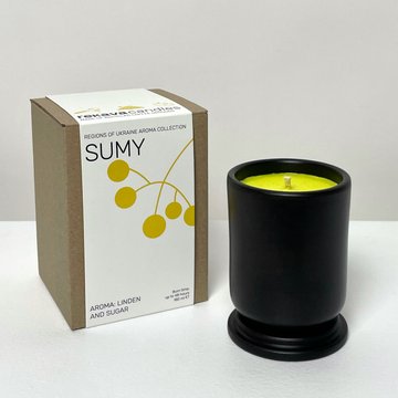 SUMY candle with linden and sugar aroma