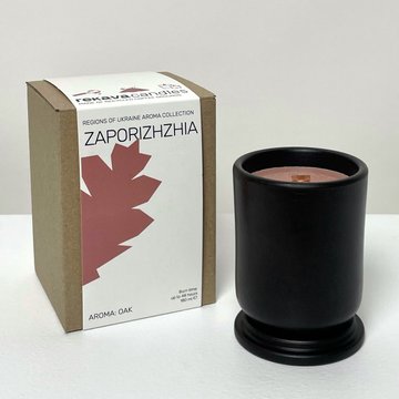 ZAPORIZHZHIA scented candle (wooden wick, craft box)