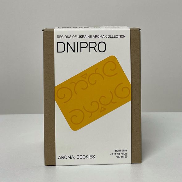 DNIPRO scented candle (wooden wick, craft box)