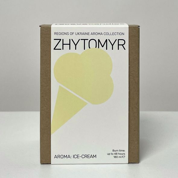 ZHYTOMYR scented candle (wooden wick, craft box)