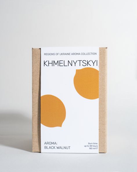 KHMELNYTSKYI candle with black walnut aroma